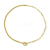 Brass Curb & Paperclip Chain Necklaces with Toggle Clasps NJEW-JN04609-4