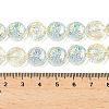 Half Electroplate Baking Paint Glass Beads Strands EGLA-K061-11A-AB-5