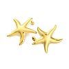 Ion Plating(IP) 304 Stainless Steel Starfish Stud Earrings EJEW-K295-16G-2