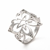 Non-Tarnish 304 Stainless Steel Butterfly with Star Adjustable Ring for Women RJEW-B027-08P-1