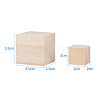 BENECREAT Solid Cube Wooden Block DIY-BC0010-04-3