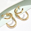 304 Stainless Steel Two-layer C-Shaped Stud Earrings EJEW-Z098-18G-2