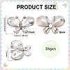 Platinum Tone Alloy Rhinestone Butterfly Cabochons DIY-FG0009-98B-2