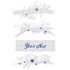 4Pcs 2 Styles Polyester Rhinestone Lace Flower Garter Leg Ring for Women AJEW-HY0003-36-1