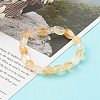 Natural Citrine(Dyed & Heated) Beaded Stretch Bracelets for Kids BJEW-JB06250-01-2