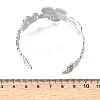 25MM 304 Stainless Steel Hollow Flower Cuff Bangles for Women SA-CBAB767-30P-5