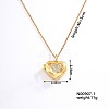 European and American Fashion Heart Shaped Brass Crystal Rhinestone Locket Pendant Necklaces CW4614-1-1