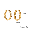 Stainless Steel Bead Shaped Women's Hoop Earrings CM1666-2