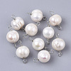 Natural Cultured Freshwater Pearl Links connectors X-PEAR-S014-02-1