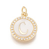 Brass Micro Pave Cubic Zirconia Pendants ZIRC-L078-043C-NR-1