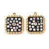 304 Stainless Steel Enamel Pendants STAS-F352-04A-02-1