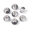 Transparent Resin Rondelle European Beads RESI-N044-02B-1