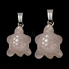Natural Rose Quartz Pendants G-F758-A05-P-1