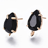 Brass Stud Earring Findings KK-S365-005-B01-1