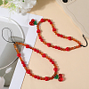 Agate & Crystal & Nylon & Alloy Mobile Straps AJEW-WH20002-55-4