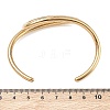 304 Stainless Steel Cuff Bangles for Women BJEW-F540-01G-3