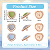 15Pcs 3 Colors Alloy Shank Buttons BUTT-GF0003-43-2