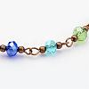 Glass Beads Anklets AJEW-AN00174-2