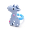 Giraffe Resin Adjustable Rings for Kids RJEW-JR00391-2