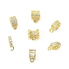 7Pcs 7 Styles Brass Micro Pave Cubic Zirconia Tube Bails KK-CJ0004-47G-8