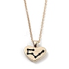 Golden Plated Heart with Constellation/Zodiac Sign Alloy Enamel Pendant Necklaces NJEW-H214-A06-G-1