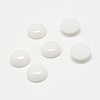 Natural White Jade Gemstone Cabochons X-G-T020-8mm-04-1