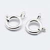 925 Sterling Silver Spring Ring Clasps STER-K167-076B-S-1