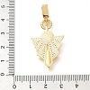 Brass Micro Pave Clear Cubic Zirconia Enamel Pendants KK-S049-30G-3