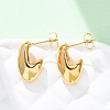 Ion Plating(IP) 304 Stainless Steel Twist Teardrop Stud Earrings for Women EJEW-K244-11G-4