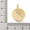 Rack Plating Brass Micro Pave Clear Cubic Zirconia Pendants KK-M291-20G-3