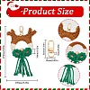 Christmas Theme DIY Handmade Woven Cotton Christmas Reindeer Keychain Making Kits DIY-SC0028-11-4