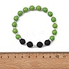 Natural & Synthetic Gemstone Round Beaded Stretch Bracelets for Women Men BJEW-JB13928-4