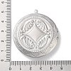 Rack Plating Brass Locket Pendant Cabochon Settings KK-F090-06P-4