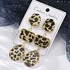 Alloy acrylic Dangle Stud Earrings EJEW-M075-01G-06-3