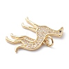 Brass Micro Pave Clear Cubic Zirconia Pendants ZIRC-H110-02G-3