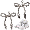 Plastic Imitation Pearl Bowknot Shoe Charms DIY-WH20002-152C-1