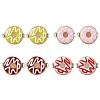 Donut Shape Lampwork Stud Earrings EJEW-JE05700-1