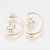 Brass Micro Pave Cubic Zirconia Charms KK-A144-017G-2