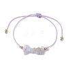 Natural Blue Lace Agate Braided Bead Bracelets BJEW-JB11155-05-1