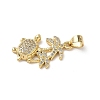 Brass Micro Pave Cubic Zirconia Pendants KK-D502-28C-G-2