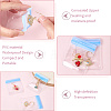 Rectangle Transparent ABS Plastic Jewelry Storage Boxes with Lid and PVC Bags CON-WH20001-17D-5