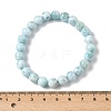 Round Natural Hemimorphite Beaded Stretch Bracelets for Men Women BJEW-B136-01B-5