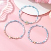 3Pcs Glass Seed Beads Stretch Bracelets for Women BJEW-MZ00290-1