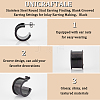 Unicraftale 2 Pairs Stainless Steel Round Stud Earring Finding STAS-UN0050-94EB-5
