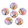 Half Round/Dome Tree Pattern Glass Flatback Cabochons for DIY Projects GGLA-Q037-25mm-M28-09-1