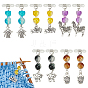 Glass Bead & Alloy Pendants PALLOY-GO00010-1