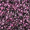 Opaque Picasso Cylinder Glass Beads SEED-Q039-06A-09-3