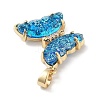 Brass Micro Pave Cubic Zirconia Pendants KK-F877-08G-2