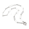304 Stainless Steel Paperclip Chain Necklaces NJEW-JN03066-02-1