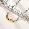 304 Stainless Steel Box Chain Necklaces NJEW-Z055-01GP-2